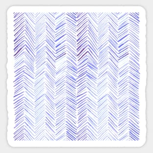 Watercolor Herringbone Pattern - Periwinkle Sticker